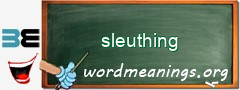 WordMeaning blackboard for sleuthing